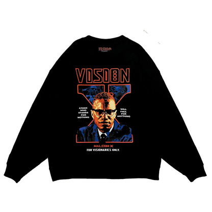 MALCOM X SWEATSHIRT-BLACK