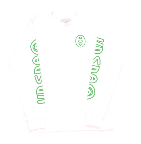 GREEN AND WHITE LONGSLEEVE TEE